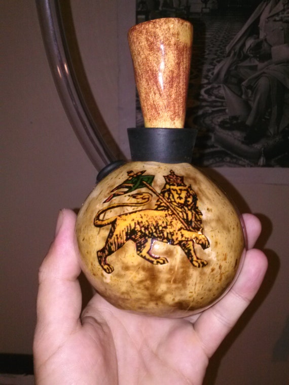 Lion of Judah coconut chalice pipe