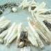 Pearl statement necklace, chunky pearl necklace, bridal jewelry, white stick pearls ... INDULGED
