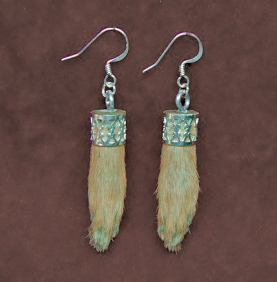 RABBIT FEET EARRINGS real rabbit foot taxidermy jewelry inspired by ...