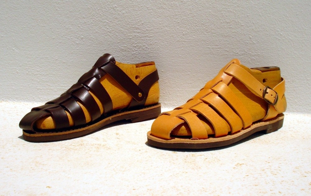 Greek Handmade Roman Leather Sandals For Men New Style