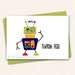Custom for sklang01 - Friendly Robot - Set of 8 Folded Notes
