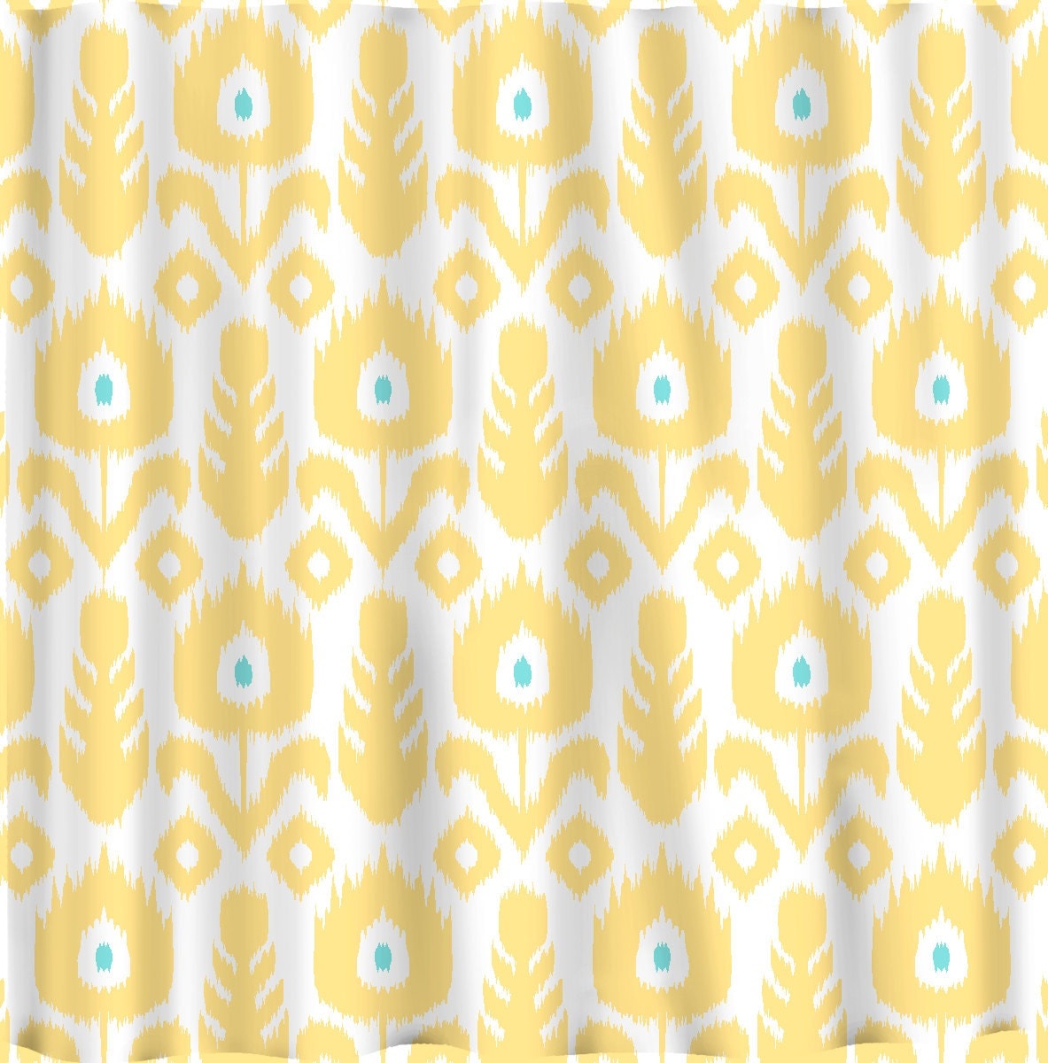 Blue And Yellow Kitchen Curtains Bathroom Shower Curtains