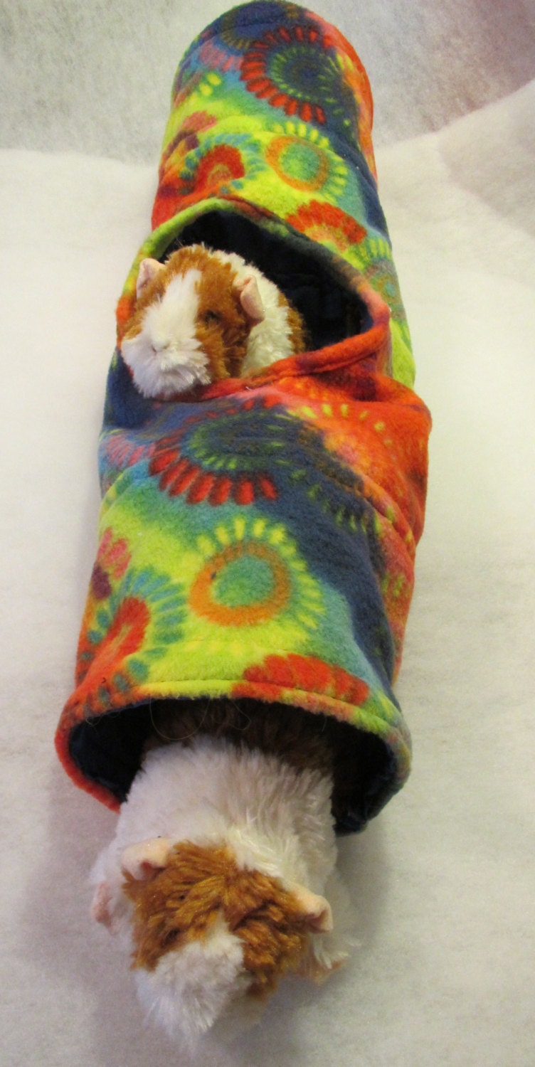 Handmade XL Fleece Tunnel for Guinea Pig Small Animal
