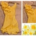 Daffodil Yellow Dress LAST ONE Below Knee Length Ruffle Womens Custom Patisserie Colors