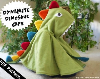 Dynamite Dinosaur Cape PDF Pattern