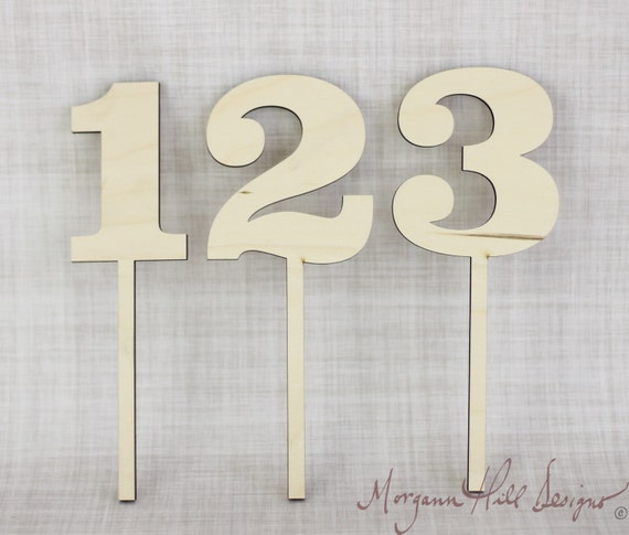 DIY Wood Table Numbers Rustic Wedding Decor Unfinished Wood Barn Wedding Rustic Chic (Item Number 130003) by braggingbags