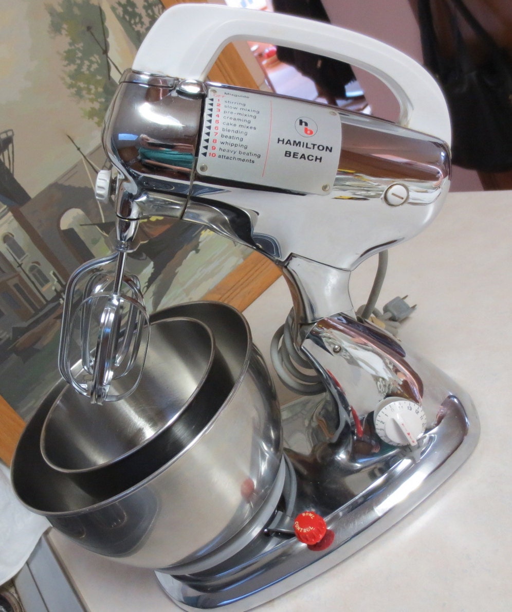 Hamilton Beach Chrome Stand Mixer and bowls by ComingAroundAgain