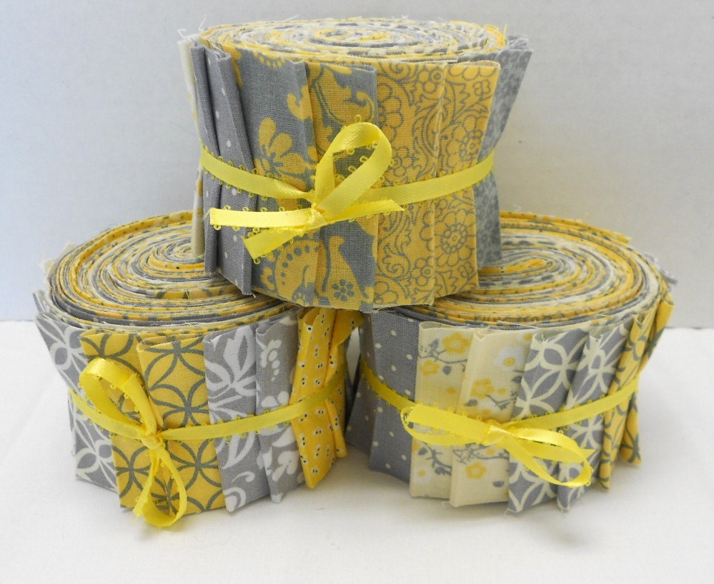 Jelly Roll Quilt Fabric yellow and gray quilt fabric jelly roll strips sew Jelly Roll Quilt Fabric yellow and gray quilt fabric jelly roll strips sew