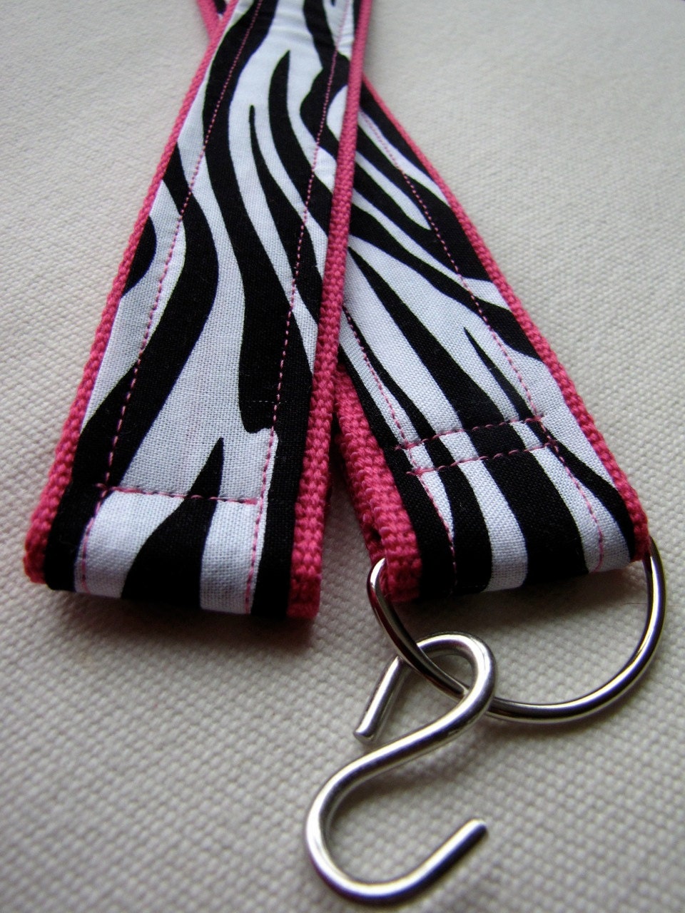 Bassoon Seat Strap 30 Hot Pink and Zebra