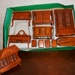 Miniature doll furniture 11 piece set