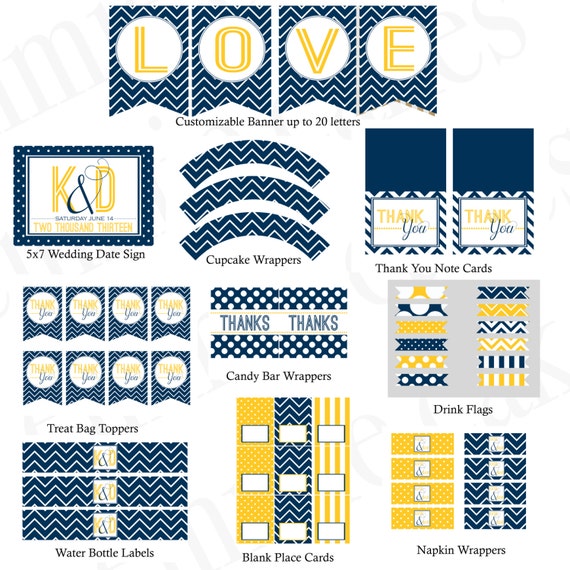 Bridal Shower Printable Kit Custom