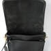 Vintage 80s Black Leather Coach Station Saddle Bag // Coach