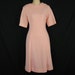 1950's pink dress. miss virginia textured frock. medium. new old stock.