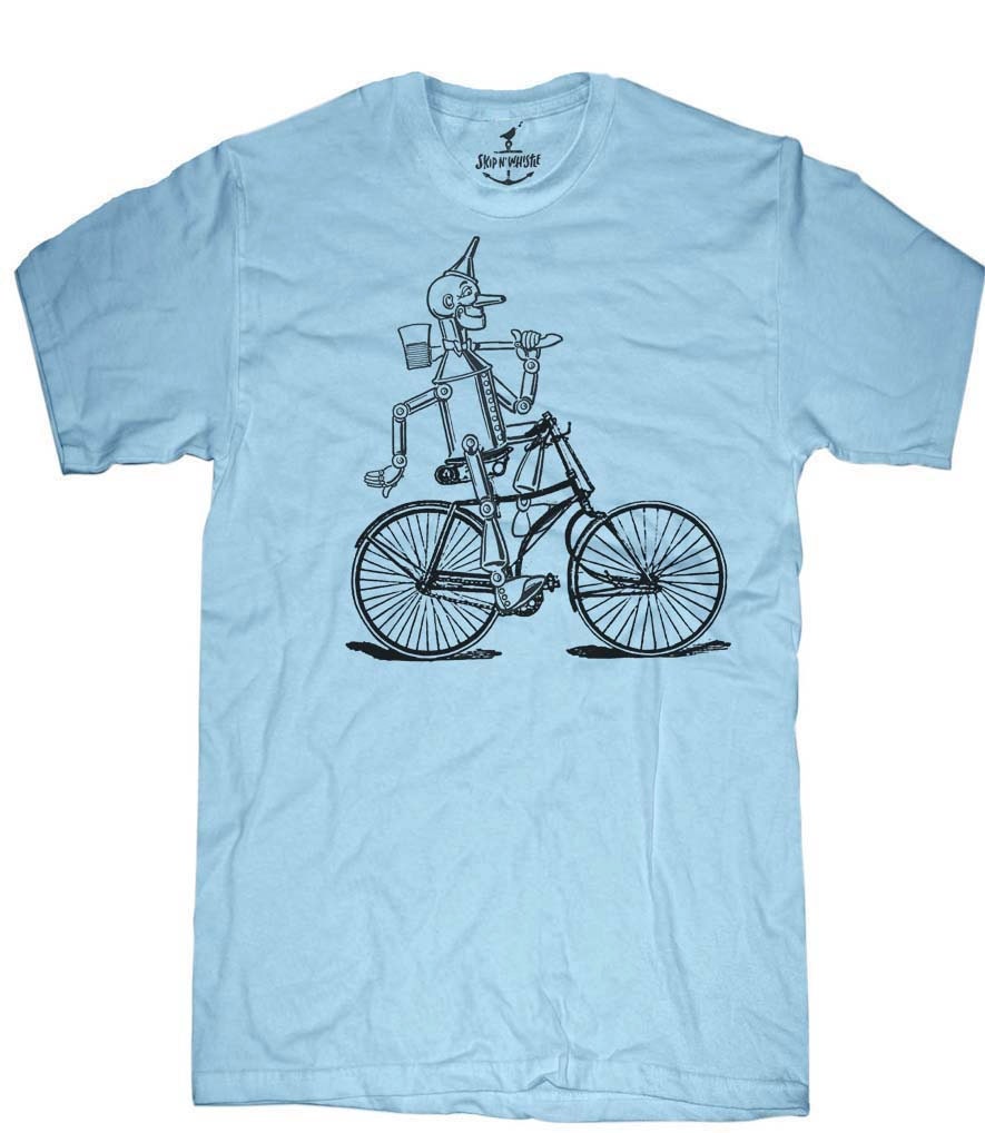 Wizard of Oz Tin Man shirt tshirt unisex tee on Bike sizes