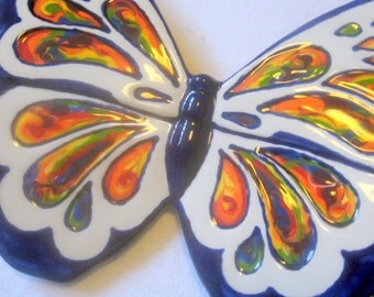 Ceramic Rainbow Butterfly - Donation to Whatcom Humane Society