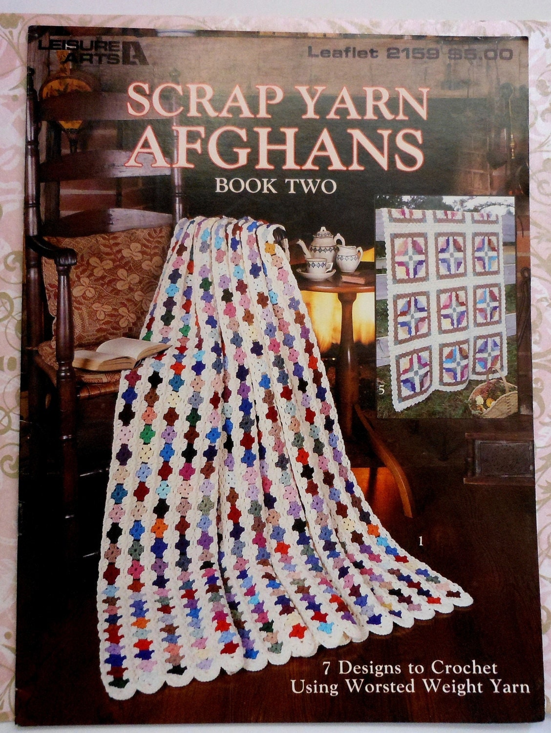 Scrap Afghans Book Two Crochet Pattern Booklet 7 Different 8114