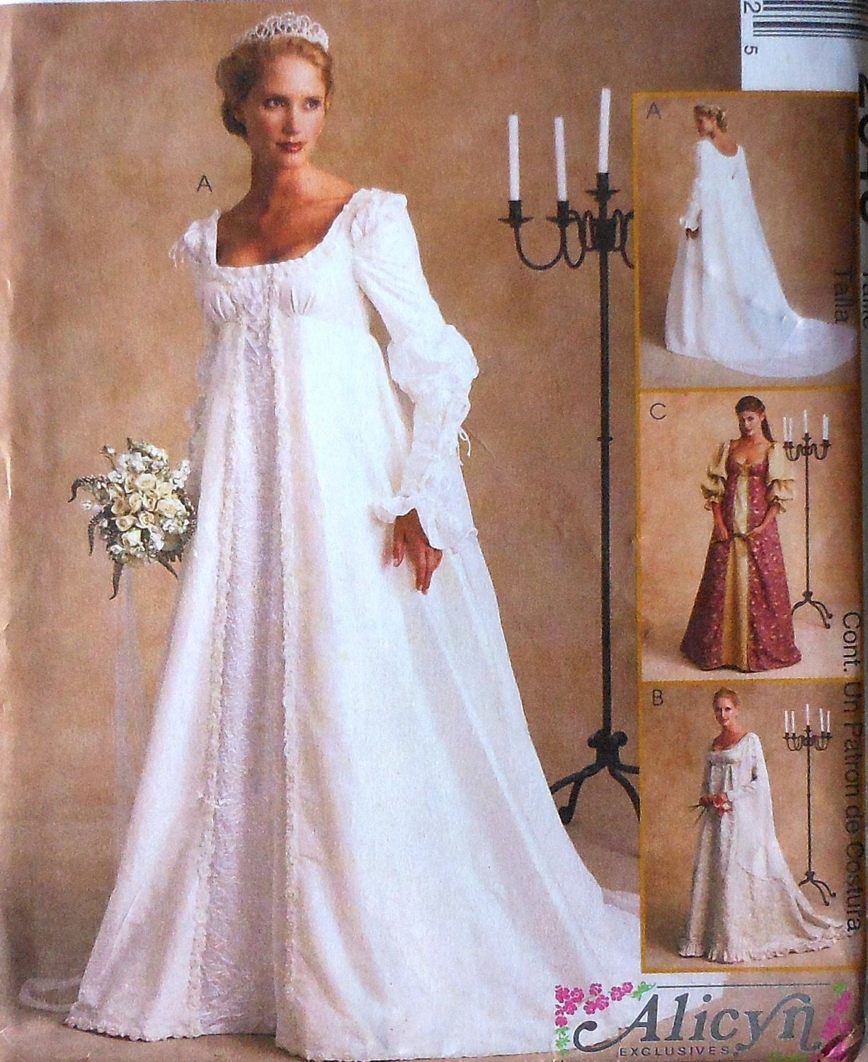  Renaissance  Style  Wedding  Gown  Sewing Pattern UNCUT McCalls