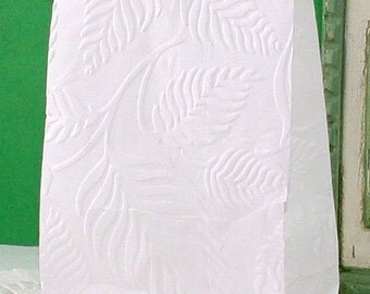 Leaf Embossed Small Flat Bottom Paper Bags, Brown or White Paper Bags, Food Safe Bags, Candy Bags, Cookie Bags, Wedding Favor Bags