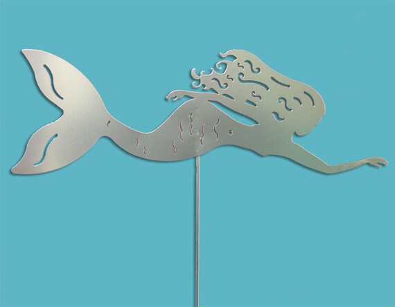 Mermaid Garden Stake or Wall Hanging / by RusticaOrnamentals Mermaid Garden Stake or Wall Hanging by