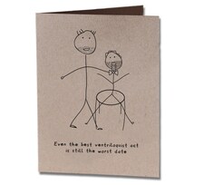 Valentine's Day Humor Greeting Card Ventriloquist Act