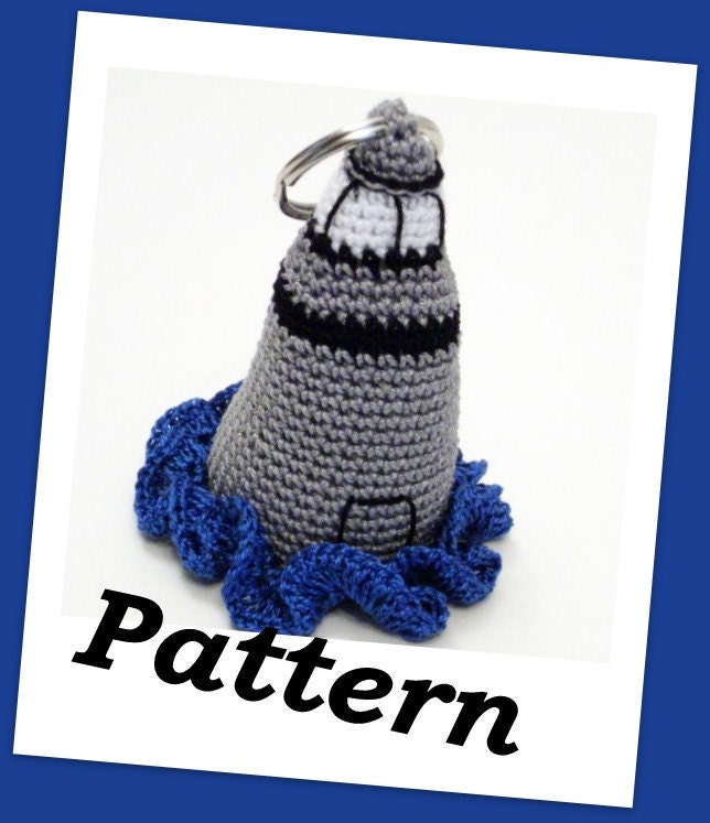 Lighthouse key chain PDF crochet pattern