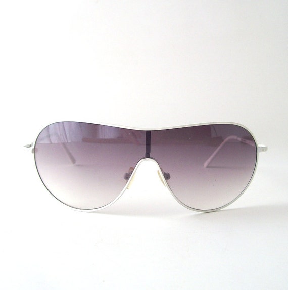 vintage white sunglasses purple lenses sun by RecycleBuyVintage