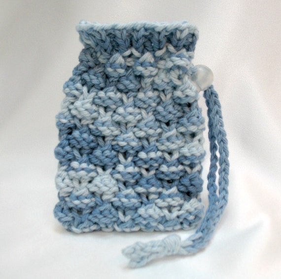 Soap Saver Bag Knit Soap Sack Drawstring by SticksNStonesGifts
