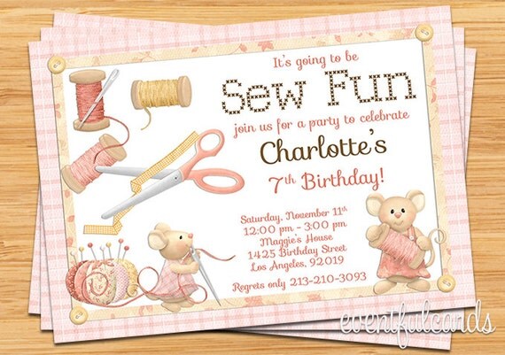 Sewing Party Invitations 7