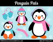 Penguin Pals Clipart - Digital Clip Art Graphics for Personal or Commercial Use Il_170x135