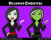 Premade Halloween Characters Digital Clip Art Graphics for Personal or Commercial Use Il_170x135
