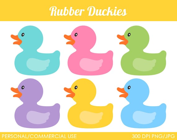 Rubber Duckies Clipart - Digital Clip Art Graphics for Personal or Commercial Use Il_570xn