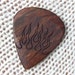 Handmade Custom Engraved Hot Rod Flames - Exotic Wood Guitar Pick - Caribbean Rosewood