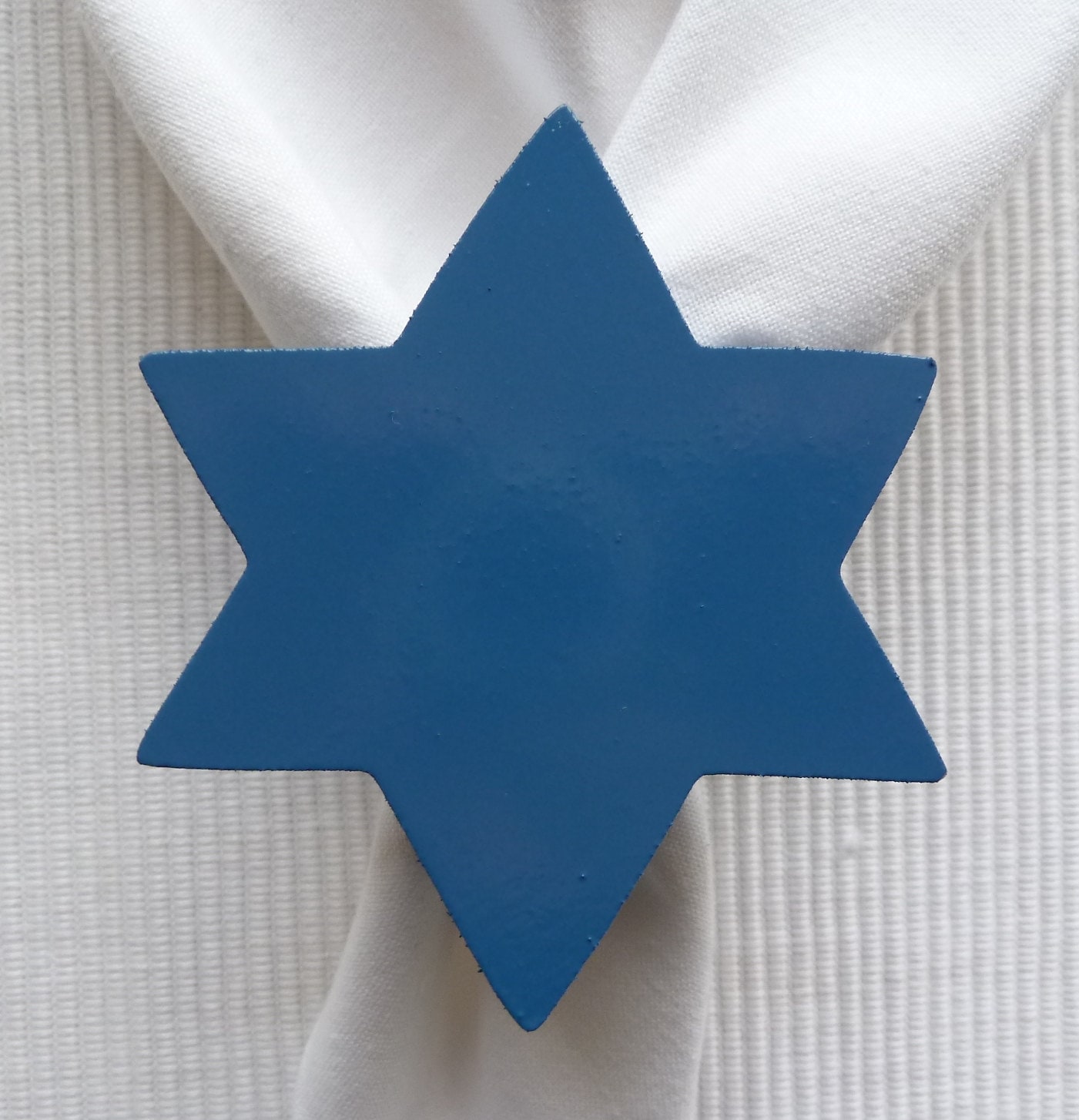 Star of David Napkin Rings Blue Set of 4