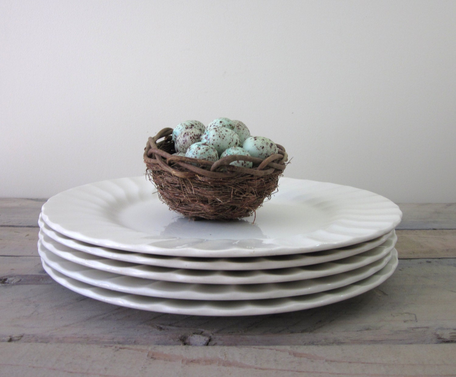 Myott Meakin White China Dinner Plates Set of Five