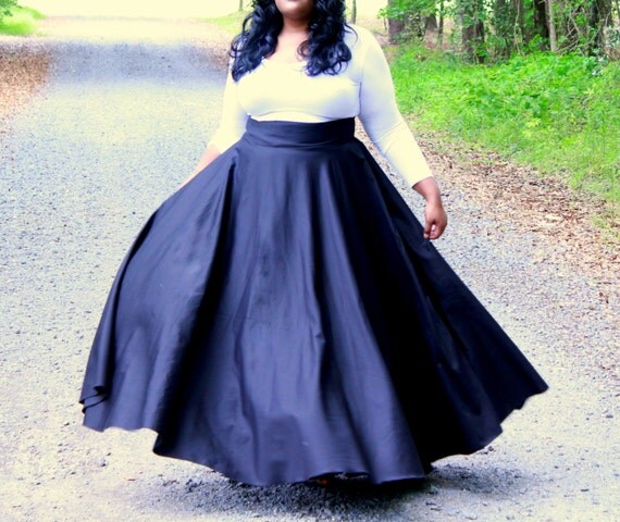 incredible long skirt outfit for chubby
2