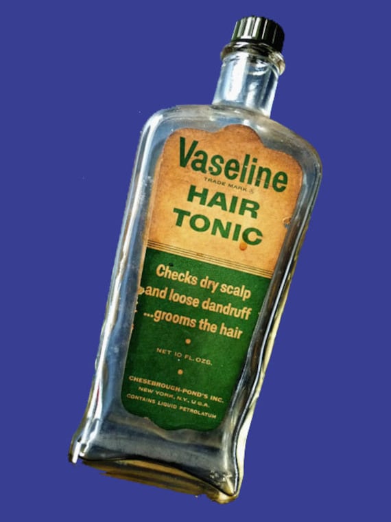 1950s Hipster Vaseline Hair Tonic 10 Oz. Vintage Advertising