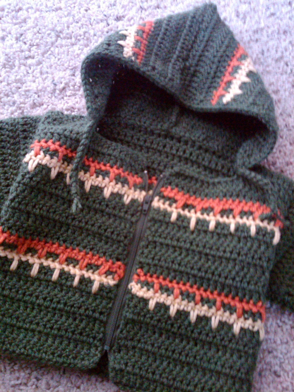 Baby Zip Up Hoodie Crochet Pattern
