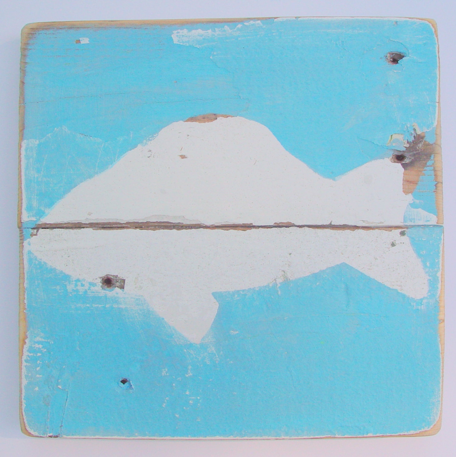 Farm Art Set of 4 Animal Paintings on Reclaimed Picket