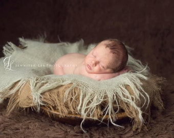 Newborn Photo Prop Burlap Blanket Photography Prop Burlap Layering Mini Burlap Blanket Basket Filler Basket Stuffer