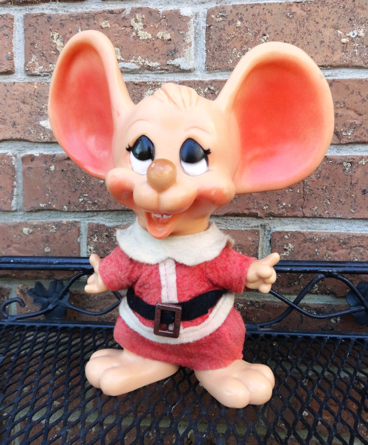 Topo Gigio Ed Sullivan Show Puppet Mouse Puppet wearing red