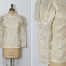 vintage 1960s ivory blouse