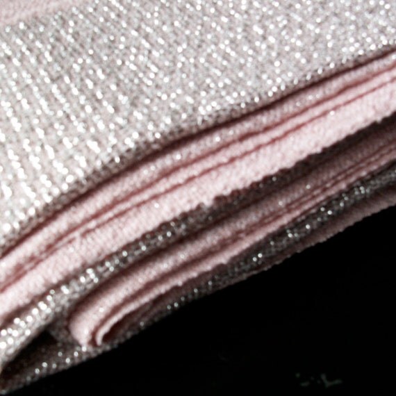 Vintage Pink and Silver Tablecloth