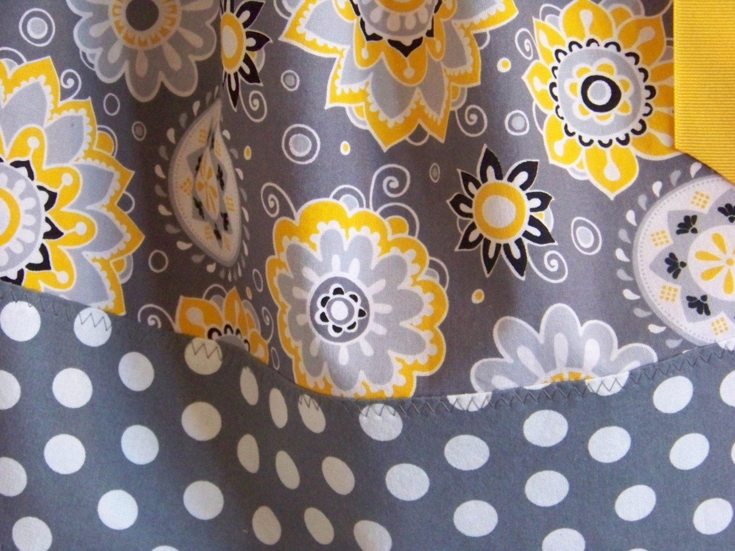 Gray and Yellow pillowcase dress available in by FunkyBabyDesigns