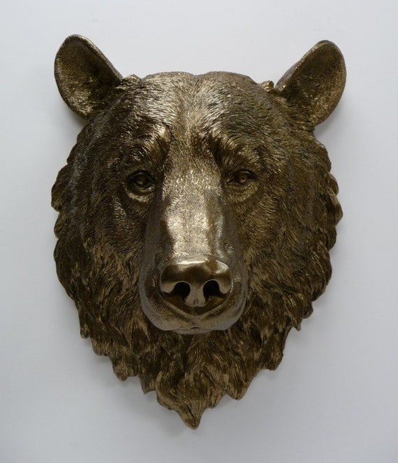 mounted bear head for sale