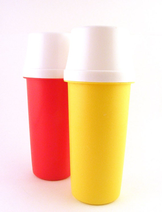 Tupperware Ketchup Mustard Dispenser Pumps for Picnics