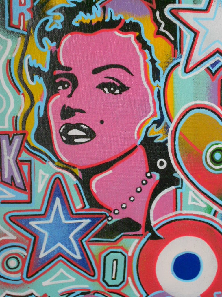Pop art mix paintingcanvasstencil artpaint by
