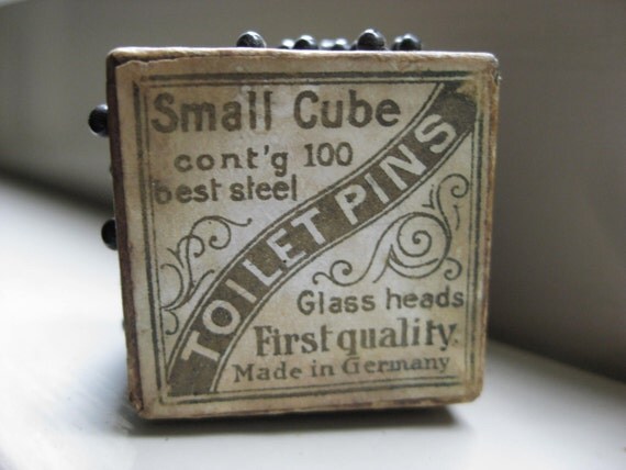 Small Cube of Antique Toilet Pins
