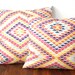 Sunset Rainbow Pillow - Poppy / Navy / Ocean / Lemon / Fuchsia - Cotton Linen