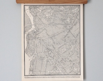 Antique City Map of 1930s Brooklyn, New York City