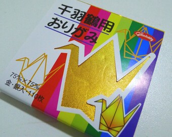 110 pcs Senbazuru Paper Pack for Japanese Origami Paper Crane Folding by Grimmhobby